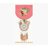 Pictura Tarjeta Money Cards - 9.6x21.3cm - Diseño Tematica Atrapasueños - Embolsada Individualmente - Incluye Sobre Blanco - Papel con Certificacion FSC