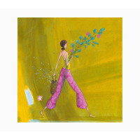 Pictura Gaëlle Boissonnard Tarjeta Doble - Acabado en Barniz de Relieve UV Grueso - Laminado Mate de Tacto Suave - 16x16cm - Papel con Certificacion FSC