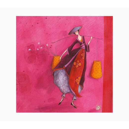 Pictura Gaëlle Boissonnard Tarjeta Doble - Acabado en Barniz de Relieve UV Grueso - Laminado Mate de Tacto Suave - 16x16cm - Papel con Certificacion FSC