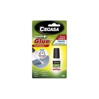 Cegasa Power Glue Pegamento Instantaneo con Pincel 5gr - Pegamento Fuerte - Color Transparente