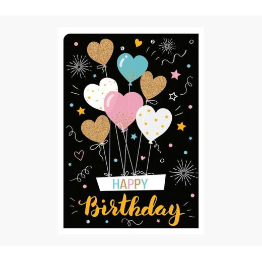 Pictura Tarjeta Zig-Zag - 15x22cm - Tematica Corazones - Triptica sin Envoltorio - Incluye Sobre Blanco - Papel con Certificacion FSC