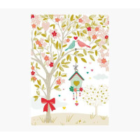 Pictura Tarjeta Felicitacion Zig-Zag Triptico - Estampado en Caliente - Lentejuelas - Pop-Up - 15x22cm - Incluye un Sobre Blanco - sin Envoltorio - Papel con Certificacion FSC