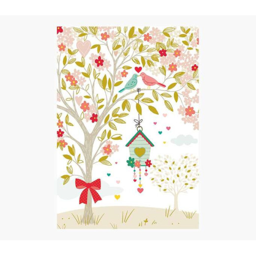 Pictura Tarjeta Felicitacion Zig-Zag Triptico - Estampado en Caliente - Lentejuelas - Pop-Up - 15x22cm - Incluye un Sobre Blanco - sin Envoltorio - Papel con Certificacion FSC