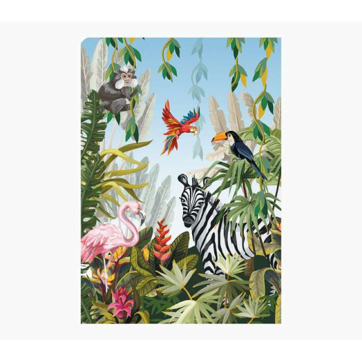 Pictura Tarjeta Zig-Zag - 15x22cm - Tematica Tropical - Triptica sin Envoltorio - Incluye Sobre Blanco - Papel con Certificacion FSC