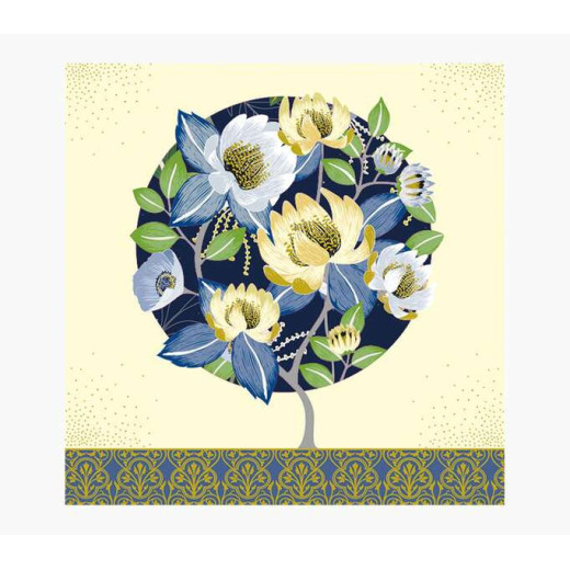 Pictura Tarjeta Arabesque - 16x16cm - Tematica de Flores - Tarjeta Triptica sin Envoltorio - Incluye Sobre Blanco - Impresas en Papel con Certificacion FSC