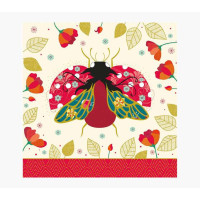 Pictura Tarjeta Arabesque - 16x16cm - Tematica Mariquitas - Tarjeta Triptica sin Envoltorio - Incluido Sobre Blanco - Papel con Certificacion FSC