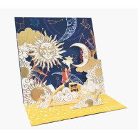 Pictura Tarjeta 3D Pop-Up - 16x16cm - Tematica Astros - Embolsada en Celofan - Incluye Sobre Blanco - Papel con Certificacion FSC