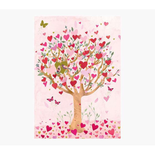 Pictura Tarjeta Zig-Zag - 15x22cm - Tematica Corazones - Tarjeta Triptica sin Envoltorio - Incluido Sobre Blanco - Papel con Certificacion FSC