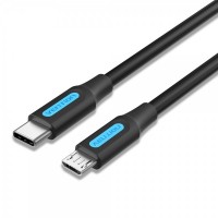 Vention Cable USB-C Macho a MicroUSB Macho - 1m - 2A 10W 480Mbps - Color Negro