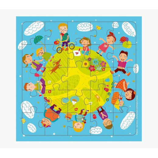 Pictura Tarjeta Puzzle - 15.5x15.5cm - Tematica Infantil - 25 Piezas - Incluye Sobre Blanco - Certificacion FSC