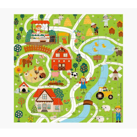Pictura Tarjeta Puzzle - 15.5x15.5cm - Tematica Caminos de Pueblo - 25 Piezas - Incluye Tarjeta Plegada y Sobre Blanco - Certificacion FSC
