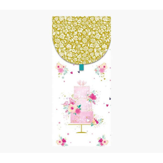 Pictura Tarjeta Money Cards - 9.6x21.3cm - Formato Vertical para Regalos Elegantes - Tematica de Tarta - Embolsada Individualmente - Incluye Sobre Blanco - Papel con Certificacion FSC