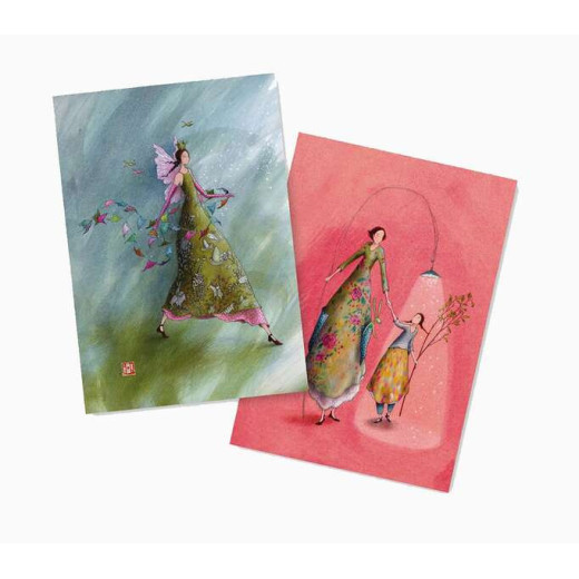 Pictura Aquarupella Gaëlle Boissonnard Pack de 2 Cuadernos A6 48 Paginas - Uno con Cuadricula y el otro Liso - Tamaño 10.5x15cm - Tapa con Acabado en Barniz - Papel Certificado FSC