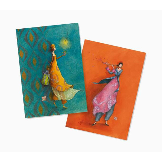 Pictura Aquarupella Gaëlle Boissonnard Pack de 2 Cuadernos A6 48 Paginas - Uno con Cuadricula y el otro Liso - Tamaño 10.5x15cm - Tapa con Acabado en Barniz - Papel Certificado FSC