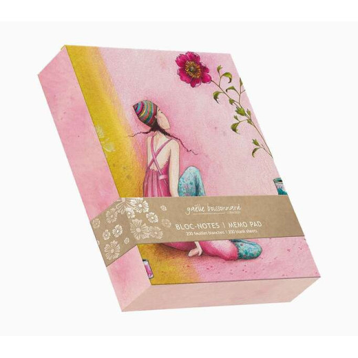 Pictura Aquarupella Gaëlle Boissonnard Bloc de 200 Notas Memo Blancas 10.5x15cm - Tapa con Acabado en Barniz - Laminado Mate de Tacto Suave - Papel con Certificacion FSC