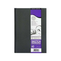 Daler Rowney Simply Cuaderno de Dibujo Cosido A5 54 Hojas 100g/m2 - Cubierta Rigida - Color Blanco