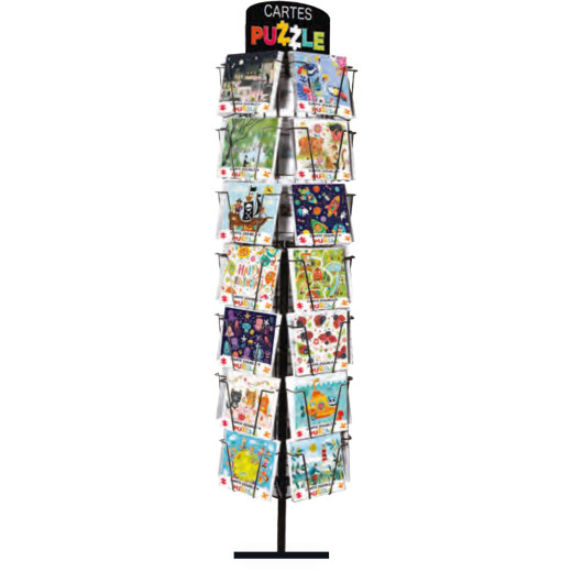 Pictura Expositor Puzzle - 15.5x15.5cm - 35 Compartimentos - Capacidad para 210 Tarjetas - Impresas en Papel con Certificacion FSC