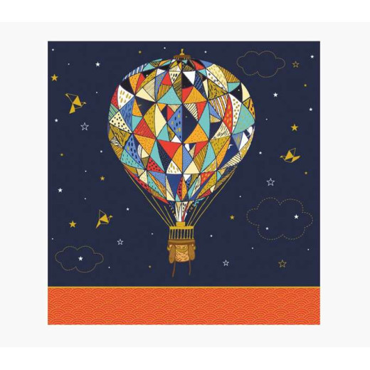 Pictura Tarjeta Arabesque - 16x16cm - Tematica Globo Aerostatico - Triptica sin Envoltorio - Incluye Sobre Blanco - Papel con Certificacion FSC