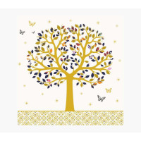 Pictura Tarjeta Arabesque - 16x16cm - Tematica de Arboles - Tarjeta Triptica sin Envoltorio - Incluye Sobre Blanco - Papel con Certificacion FSC