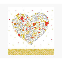 Pictura Tarjeta Arabesque - 16x16cm - Tematica Corazon - Tarjeta Triptica sin Envoltorio - Incluido Sobre Blanco - Papel con Certificacion FSC
