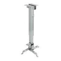 Tooq Soporte Universal de Techo para Proyector - Inclinable y Giratorio - Peso Max 20Kg - Color Plata