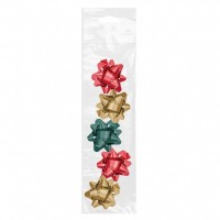 Dohe Chic Pack de 5 Lazos para Regalo - Forma de Estrella - Tamaño 5.6cm - Colores Rojo