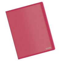 Dohe Carpeta con 10 Fundas A4 - Tapa Flexible de Polipropileno - Fundas Transparentes Soldadas - Color Rojo