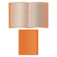 Dohe Carpeta con 10 Fundas A4 - Tapa Flexible de Polipropileno - Fundas Transparentes Soldadas - Color Naranja