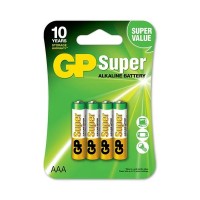 GP Pack de 4 Pilas Super Alcalinas LR03 AAA 1.5V