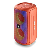 NGS Roller Beast Altavoz Bluetooth 32W TWS - Iluminacion RGB - Autonomia hasta 30h - Resistencia al Agua IPX5 - Correa de Transporte - Color Coral