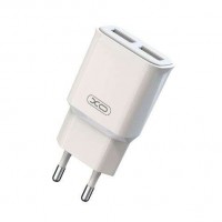 XO L92C Cargador de Corriente 2.4A 2xUSB - Proteccion contra Cortocircuito y Sobrecargas - Color Blanco