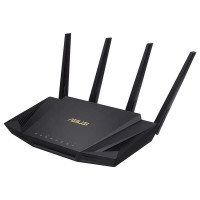 Asus RT-AX58U Router AX 3000 WiFi 6 Dual Band - Velocidad Combinada de unos 3000Mbps - 4 Puertos RJ45 LAN