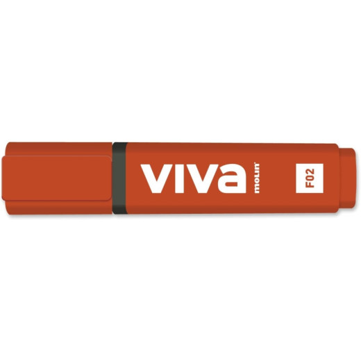 Molin Viva Marcador Fluorescente - Trazo entre 1 y 5mm - Tinta con Base de Agua - Color Rojo