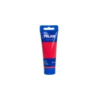 Milan Tubo de Pintura Acrilica 75ml - Pigmentos de Alta Calidad - Mezclable - Color Rojo Coral