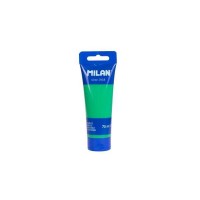 Milan Tubo de Pintura Acrilica 75ml - Pigmentos de Alta Calidad - Mezclable - Color Verde