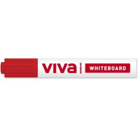 Molin Viva Rotulador para Pizarra Blanca - Punta Redonda de Fibra Sintetica - Trazo 3mm - Tinta con Base de Alcohol - Color Rojo