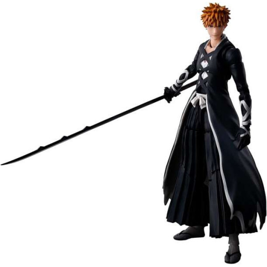 Tamashii Nations SH Figuarts Bleach: Thousand-Year Blood War Ichigo Kurosaki modo Bankai Tensazangetsu - Figura Articulada - Altura 15cm aprox.