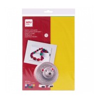 Apli Pack de 10 Cartones Corrugado A4 - 180gr - Tintado Doble Cara - Ideal para Manualidades y Decoraciones - Colores Surtidos