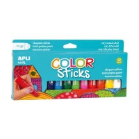 Apli Pack de 12 Temperas Solidas 10g - Acabado Satinado - No Manchan - Colores Solidos