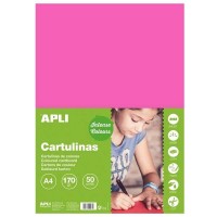 Apli Cartulina Fucsia A4 170g 50 Hojas