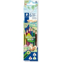 Staedtler Noris Colour 187 Pack de 6 Lapices Triangulares de Colores - Resistencia a la Rotura - Colores Surtidos