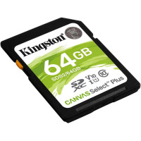 Kingston Tarjeta SDXC 64GB UHS-I Clase 10 100MB/s Canvas Select Plus