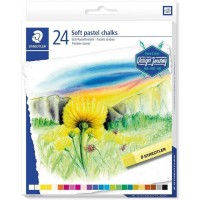 Staedtler 2430 Pack de 36 Tizas Pastel Suave - Excelentes para Mezclar Colores - Resistencia a la Luminosidad - Colores Surtidos