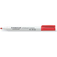 Staedtler Lumocolor 341 Marcador para Pizarra Blanca - Punta Biselada 1 - 2mm Aprox - Secado Rapido - Color Rojo