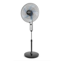 Orbegozo SF 1046 Ventilador de Pie - Temporizador hasta 1 Hora - Altura Regulable hasta 150cm - Potencia de 80W - 5 Aspas y 3 Velocidades - Funcion Oscilante y Cabezal Inclinable