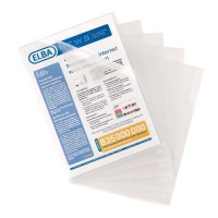 Elba Pack de 10 Dossieres Uñero Standard Folio PP 140 ?icras - Resistente y Duradero - Acabado Piel de Naranja Transparente