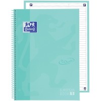 Oxford School Touch Europeanbook 1 Cuaderno A4+ 80 Hojas Microperforadas 1 Linea - Tapa Extradura - Color Ice Mint