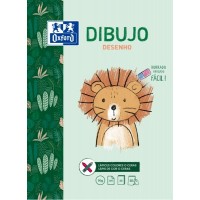 Oxford Dibujo Infantil/Ocio - Bloc Encolado A4 - Tapa Blanda/Contratapa Rigida - 20 Hojas 90gr