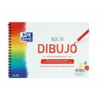 Oxford Dibujo Escolar Bloc Espiral Dibujo A5+ - Tapa Blanda/Contratapa Rigida - 20 Hojas 130gr Liso