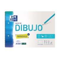 Oxford Dibujo Escolar Bloc Espiral A4+ - Tapa Blanda/Contratapa Rigida - 20 Hojas 130gr Liso - 2 Taladros